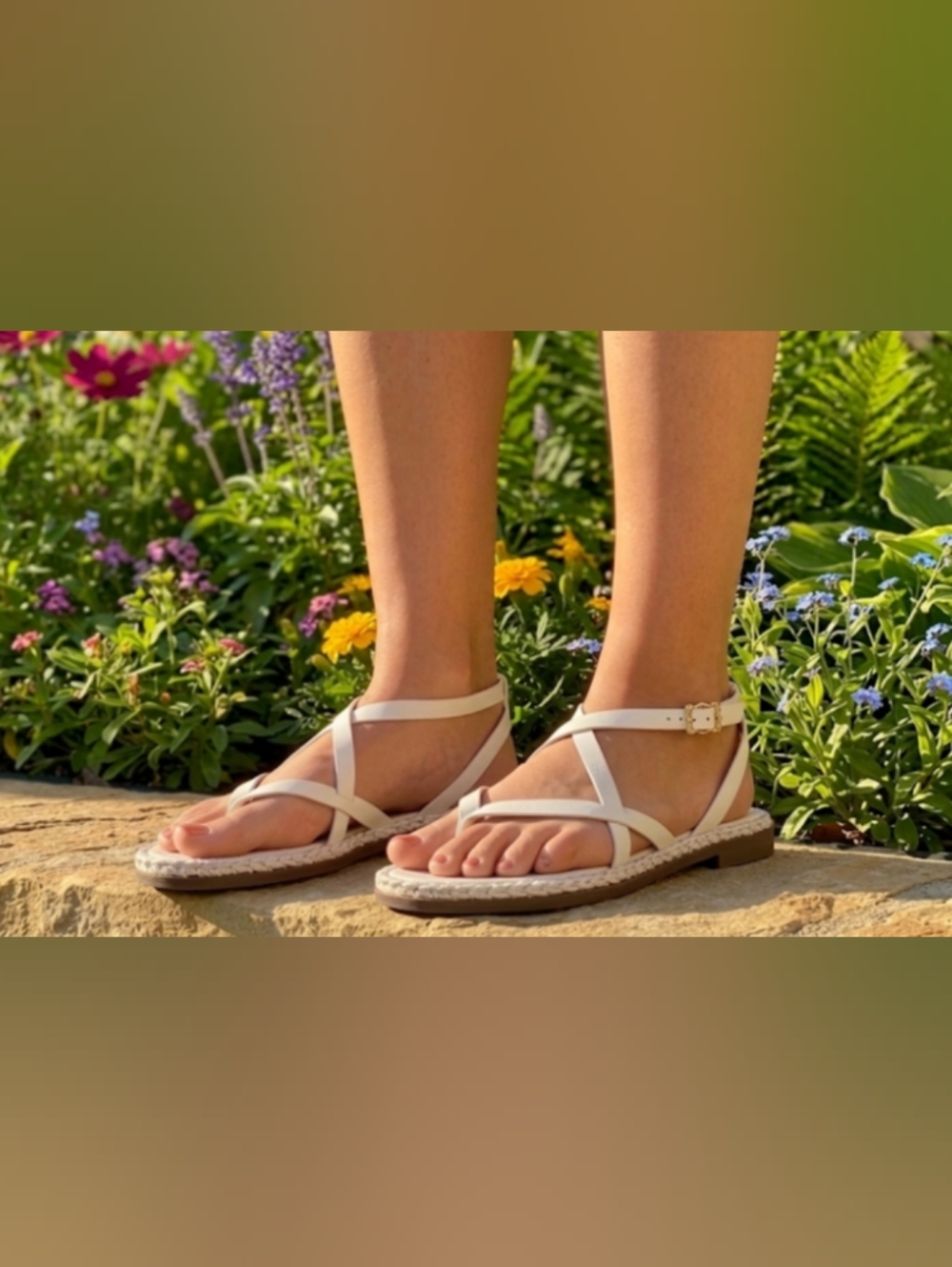Vince Camuto White Leather Boho Sandals Made In Brazil Women's Size 8.5